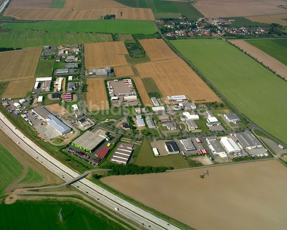 Luftbild Korbußen - Gewerbegebiet in Korbußen im Bundesland Thüringen, Deutschland