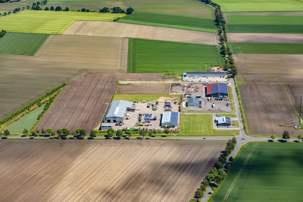 Luftbild Ahlerstedt - Gewerbegebiet Landmaschinen Schröder in Ahlerstedt im Bundesland Niedersachsen, Deutschland
