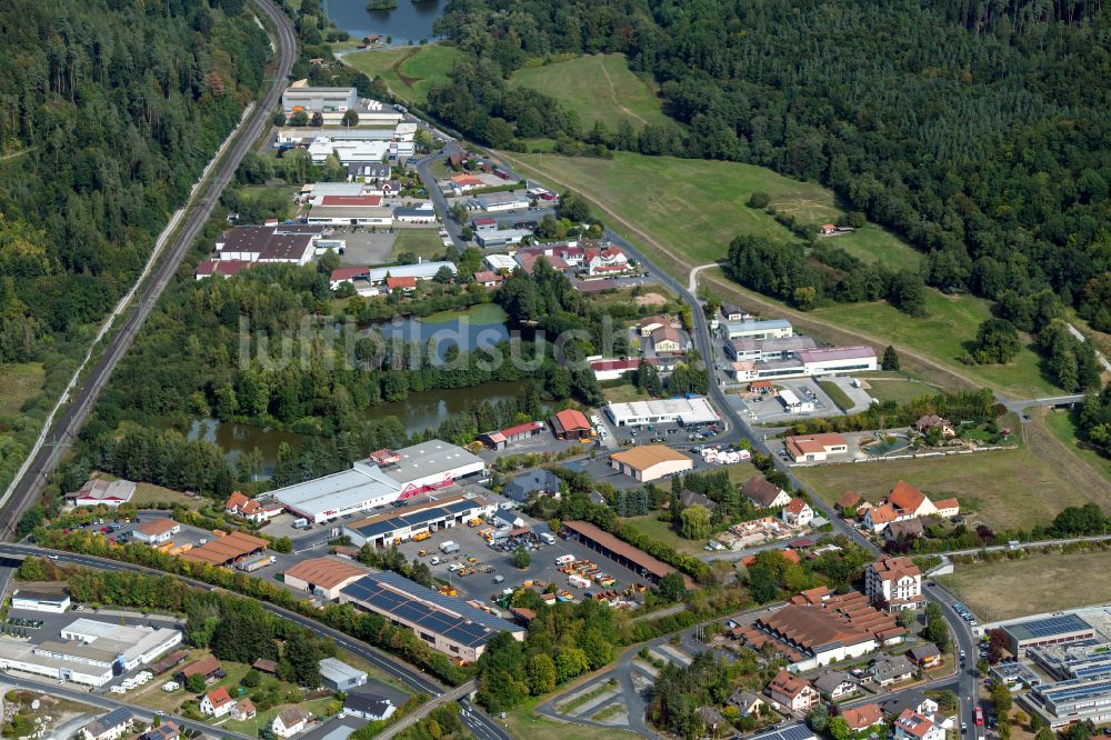 Luftaufnahme Langenprozelten - Gewerbegebiet in Langenprozelten im Bundesland Bayern, Deutschland