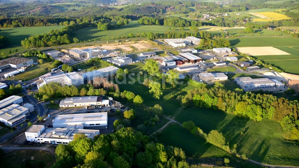 Luftaufnahme Buchholz - Gewerbegebiet Mendt im Bundesland Rheinland-Pfalz, Deutschland