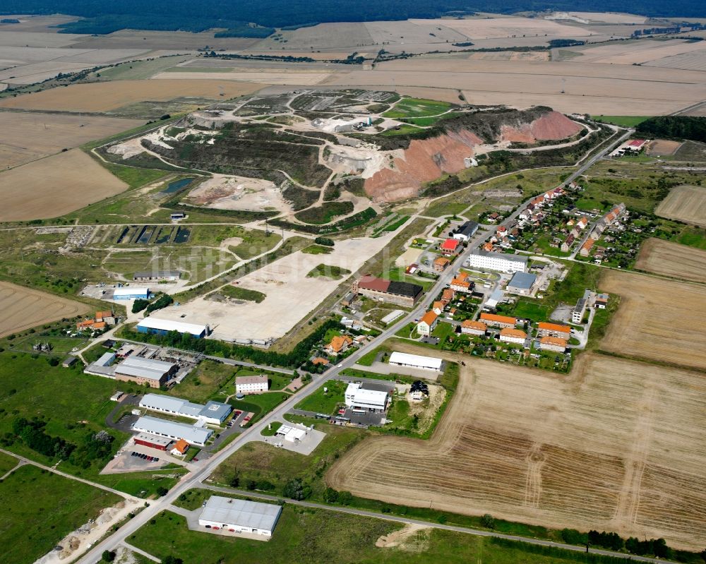 Luftbild Menteroda - Gewerbegebiet in Menteroda im Bundesland Thüringen, Deutschland