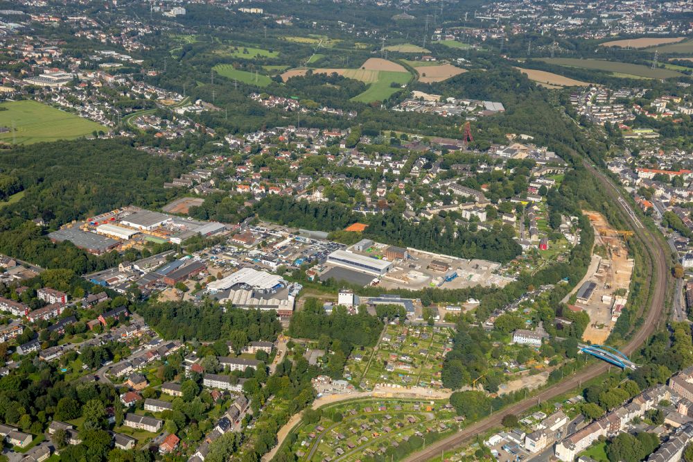 Luftaufnahme Essen - Gewerbegebiet im Ortsteil Kray in Essen im Bundesland Nordrhein-Westfalen, Deutschland