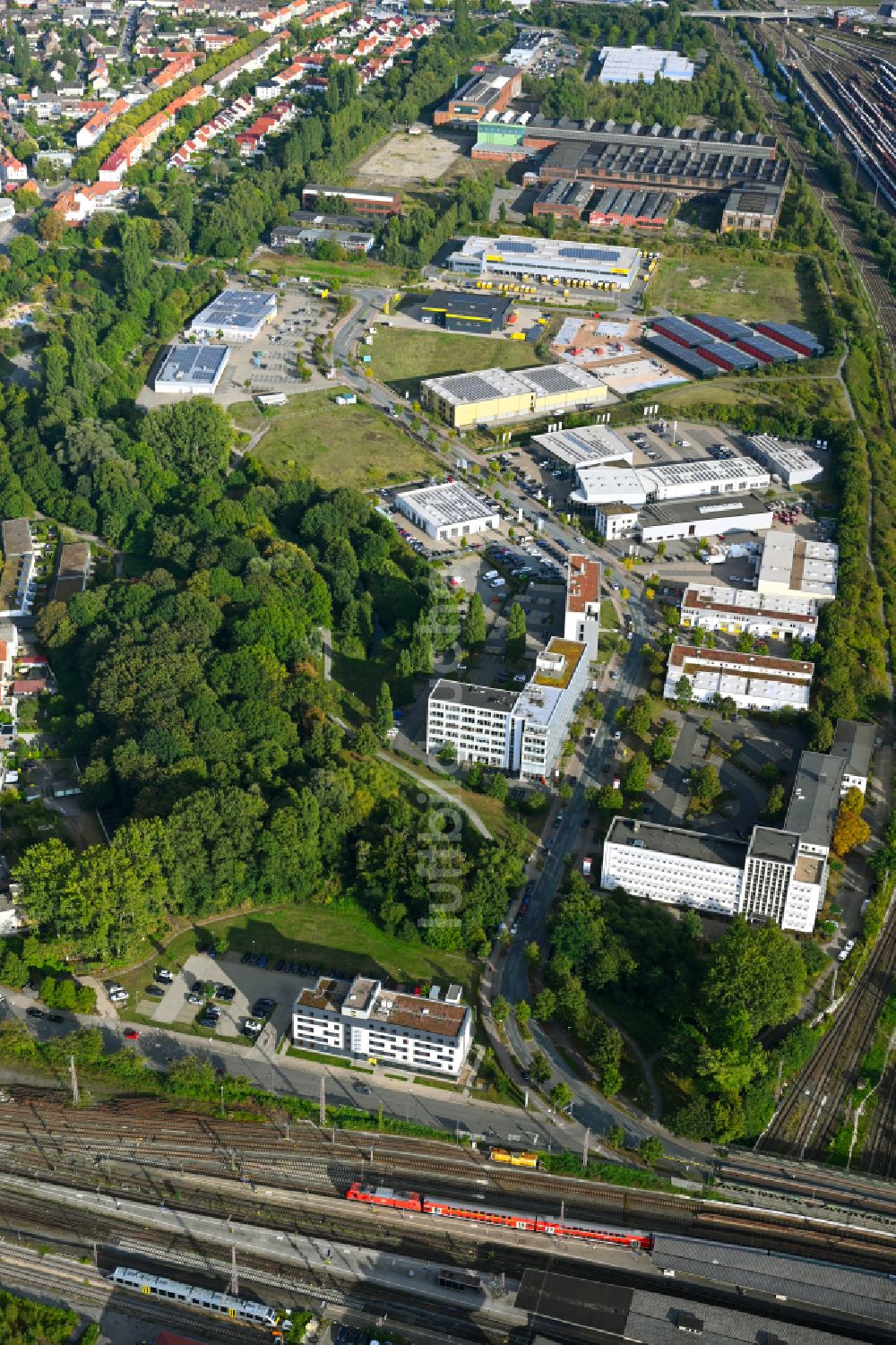 Luftaufnahme Osnabrück - Gewerbegebiet im Ortsteil Schinkel in Osnabrück im Bundesland Niedersachsen, Deutschland
