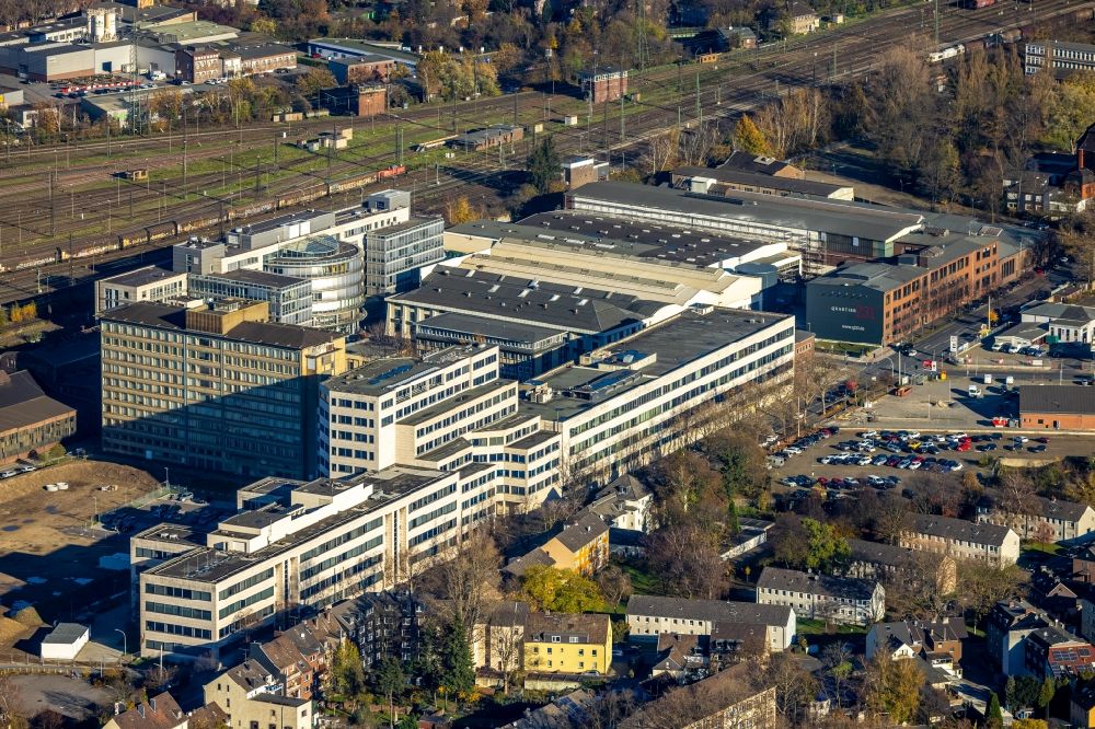 Oberhausen von oben - Gewerbegebiet des Quartier231 mit Logistik- und Bürogebäuden entlang der Duisburger Straße in Oberhausen im Bundesland Nordrhein-Westfalen, Deutschland