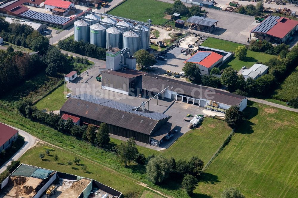 Luftaufnahme Holzheim - Gewerbegebiet an der Raiffeisenstraße in Holzheim im Bundesland Bayern, Deutschland
