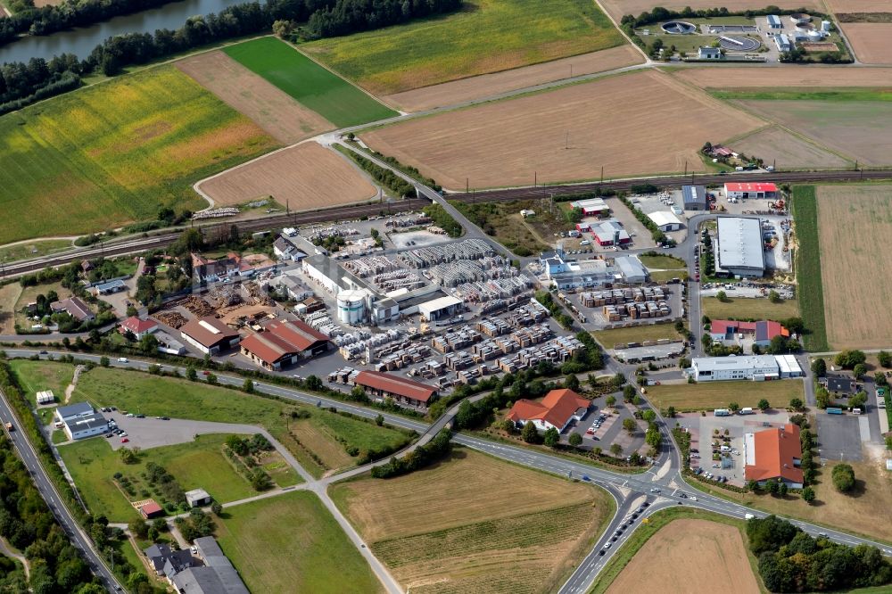 Luftbild Zellingen - Gewerbegebiet Retzbach Am Güßgraben im Ortsteil Retzbach in Zellingen im Bundesland Bayern, Deutschland