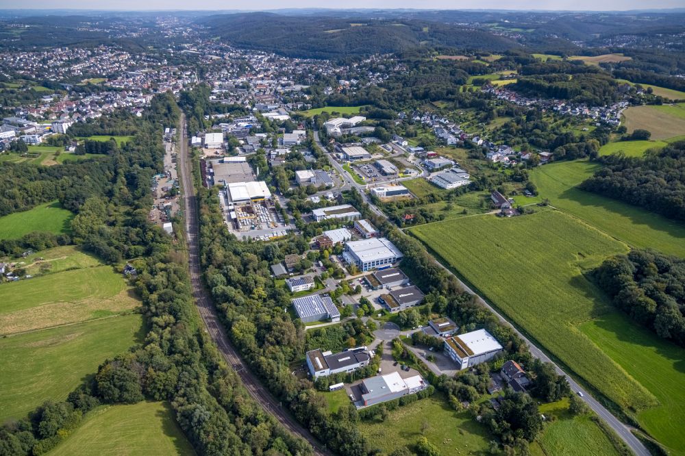 Luftaufnahme Gevelsberg - Gewerbegebiet an der Rosendahler Straße in Gevelsberg im Bundesland Nordrhein-Westfalen, Deutschland