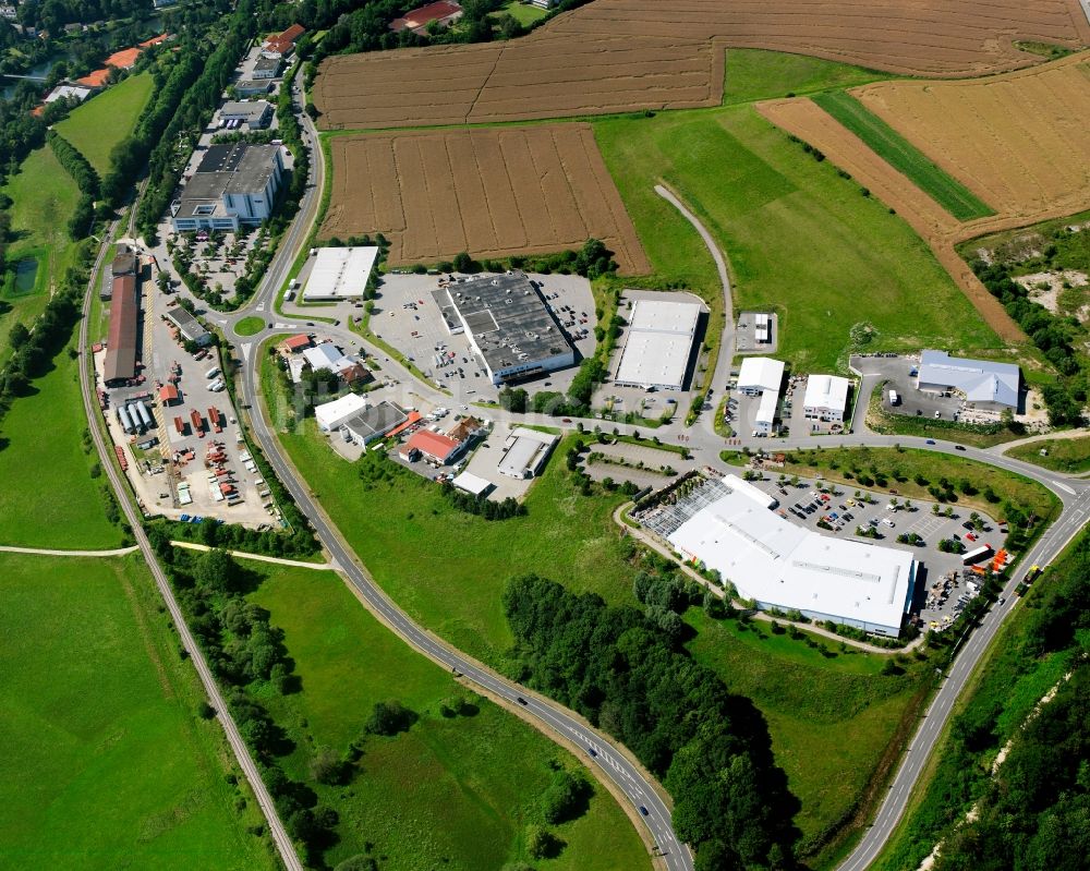Luftbild Sigmaringen - Gewerbegebiet in Sigmaringen im Bundesland Baden-Württemberg, Deutschland