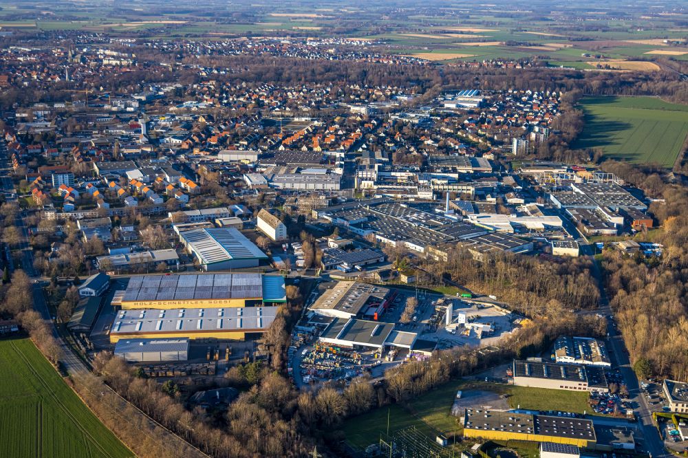 Luftbild Soest - Gewerbegebiet in Soest im Bundesland Nordrhein-Westfalen, Deutschland