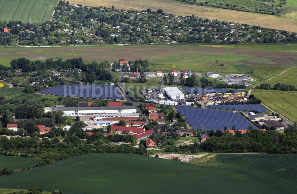 Luftbild Apolda-Heusdorf - Gewerbegebiet mit Solaranlage in Apolda-Heusdorf im Bundesland Thüringen