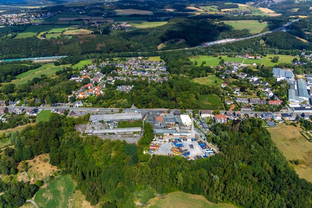 Luftbild Gevelsberg - Gewerbegebiet des Taskiran Autohandel Reifencenter im Ortsteil Uellendahl in Gevelsberg im Bundesland Nordrhein-Westfalen, Deutschland