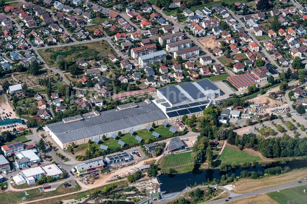 Luftbild Hausen im Wiesental - Gewerbegebiet am Teichgraben in Hausen im Wiesental im Bundesland Baden-Württemberg, Deutschland