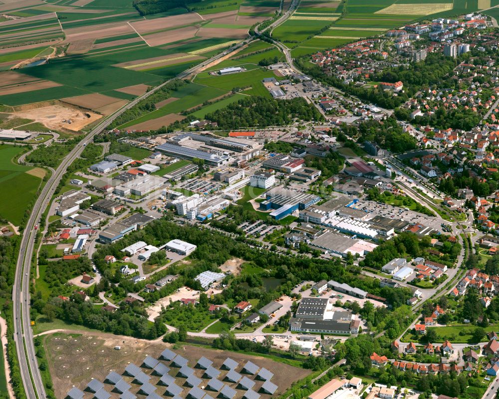 Luftaufnahme Untersulmetingen - Gewerbegebiet in Untersulmetingen im Bundesland Baden-Württemberg, Deutschland