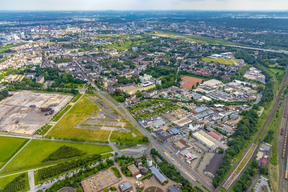 Luftaufnahme Duisburg - Gewerbegebiet an der Wanheimer Straße Ecke Paul-Esch-Straße in Duisburg im Bundesland Nordrhein-Westfalen, Deutschland