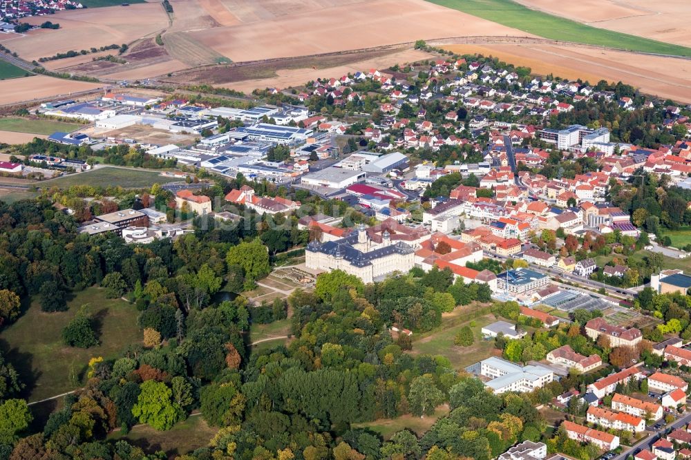 Werneck von oben - Gewerbegebiet in Werneck im Bundesland Bayern, Deutschland