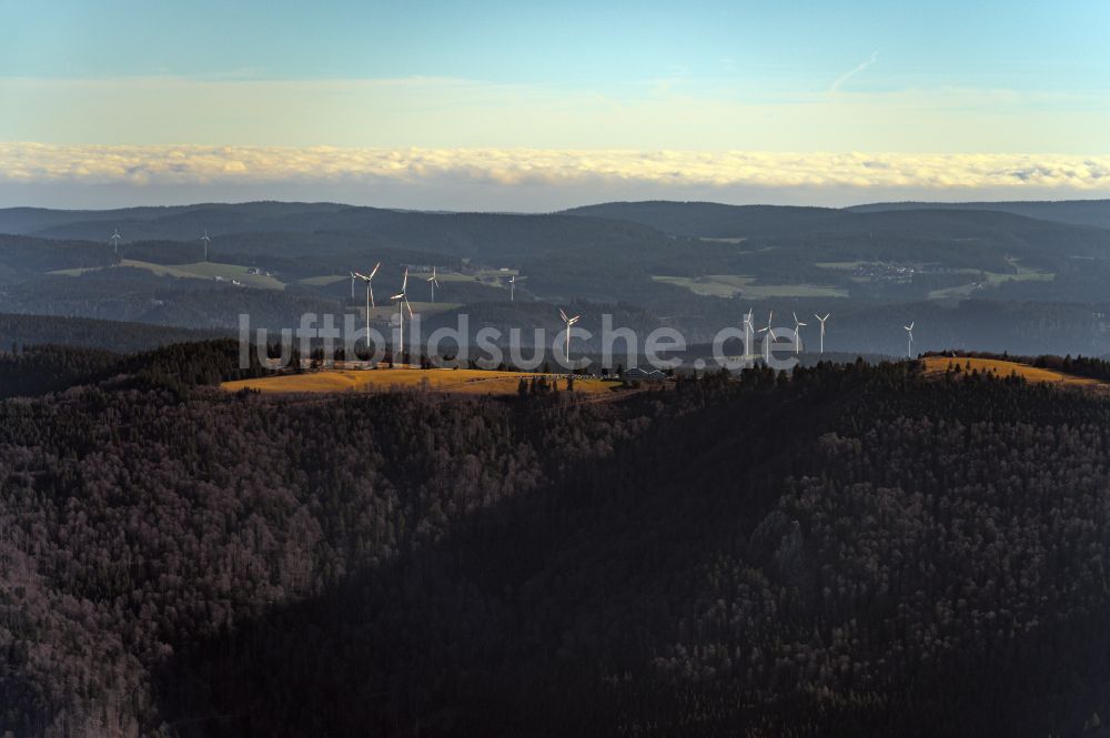 Simonswald von oben - Gipfel des Kandel in der Berglandschaft im Ortsteil Sankt Peter in Waldkirch im Bundesland Baden-Württemberg