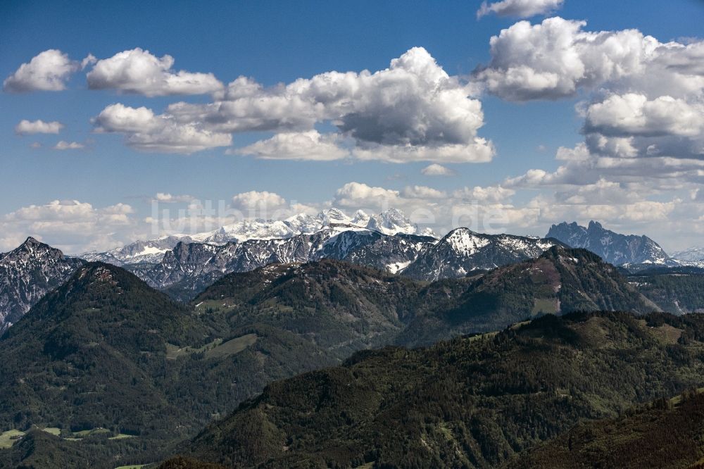 Luftbild Ramsau bei Berchtesgaden - Gipfel des Watzmann in den Berchtesgadener Alpen bei Ramsau im Bundesland Bayern