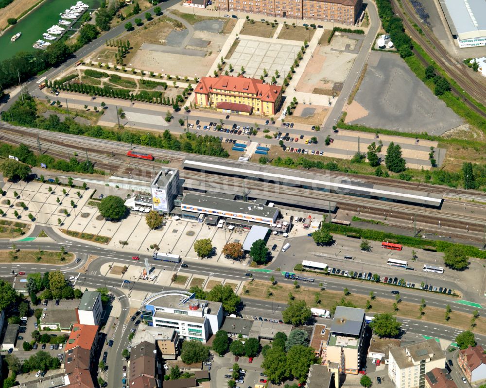Luftbild Kehl - Gleisverlauf und Bahnhofsgebäude in Kehl im Bundesland Baden-Württemberg, Deutschland