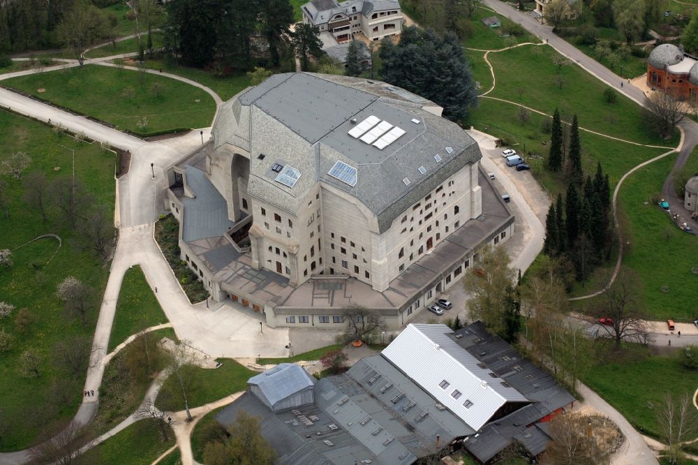 Luftaufnahme Dornach - Goetheanum in Dornach in der Schweiz, Kanton Solothurn