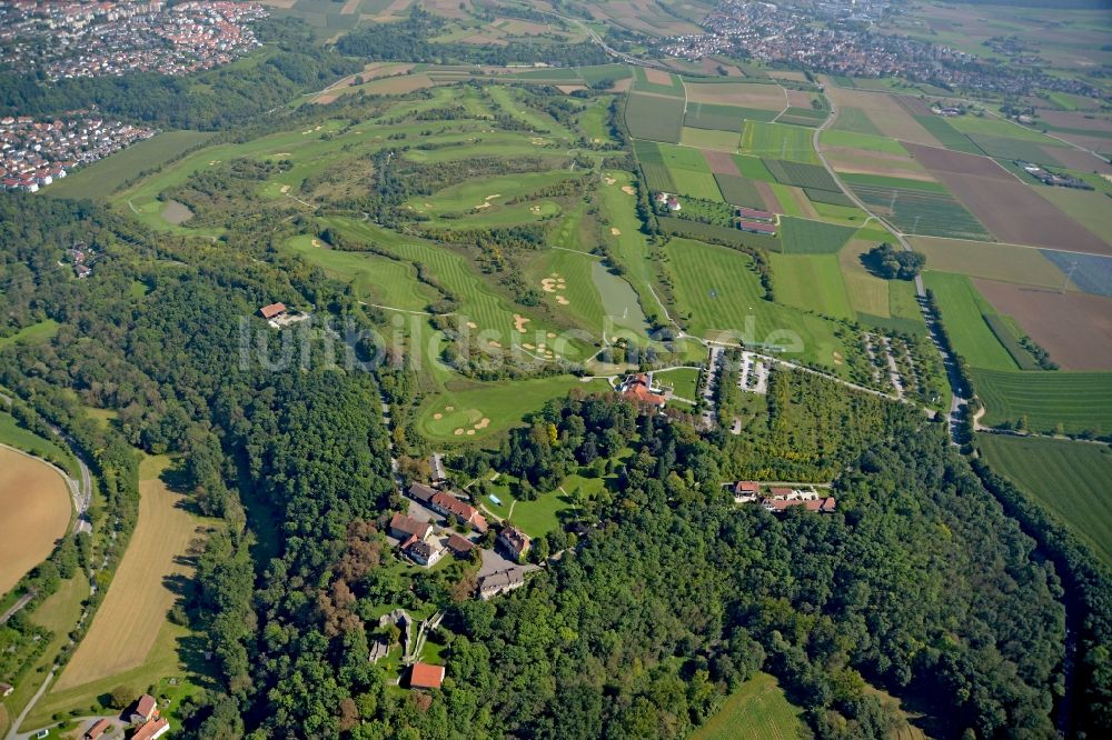 Luftbild Schwieberdingen - Golfanlage Schloss Nippenburg in Schwieberdingen im Bundesland Baden-Württemberg