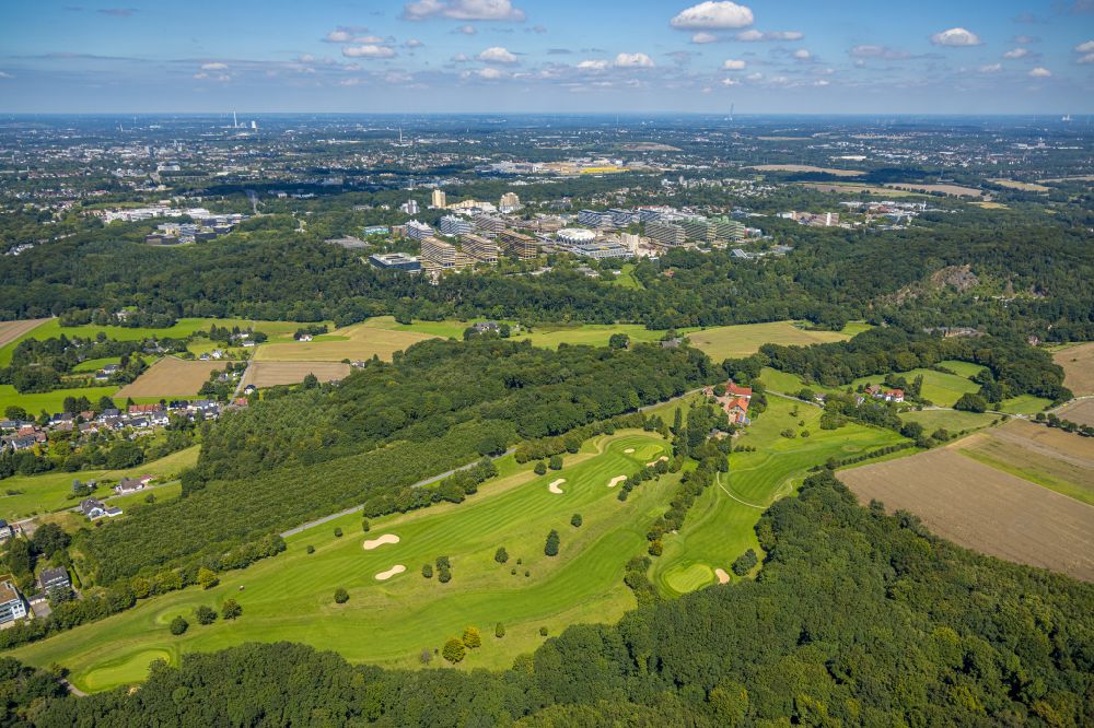 Luftaufnahme Bochum - Golfplatz Bochumer Golfclub e.V. im Ortsteil Stiepel in Bochum im Bundesland Nordrhein-Westfalen, Deutschland