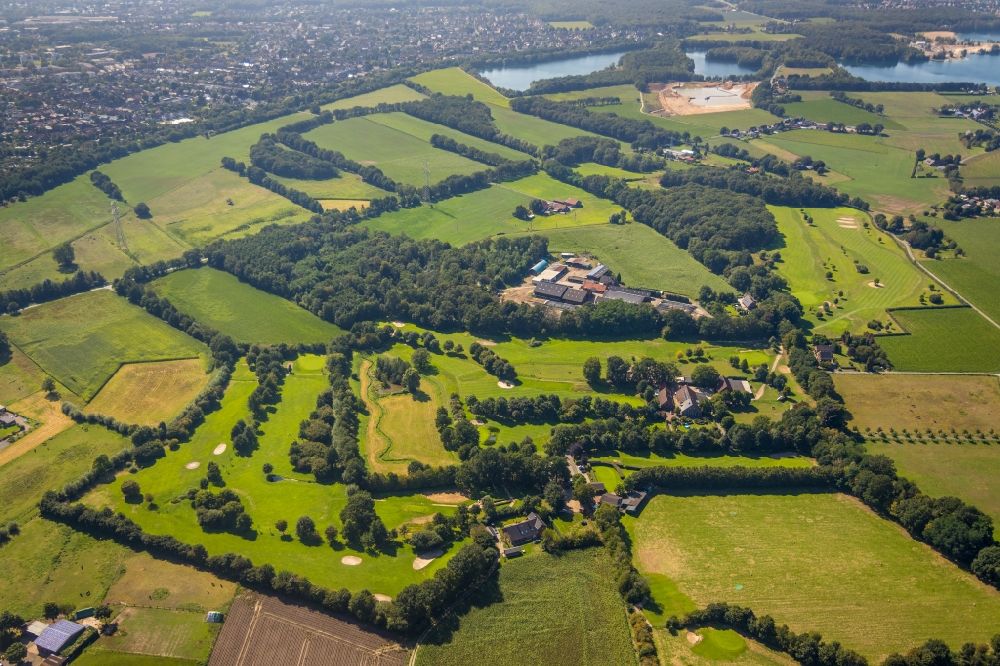 Hünxe aus der Vogelperspektive: Golfplatz des Golf Club Hünxerwald e.V. am Hardtbergweg in Hünxe im Bundesland Nordrhein-Westfalen, Deutschland