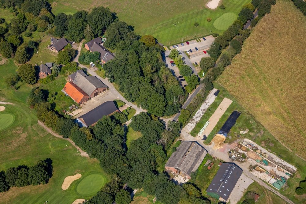 Luftbild Hünxe - Golfplatz des Golf Club Hünxerwald e.V. am Hardtbergweg in Hünxe im Bundesland Nordrhein-Westfalen, Deutschland