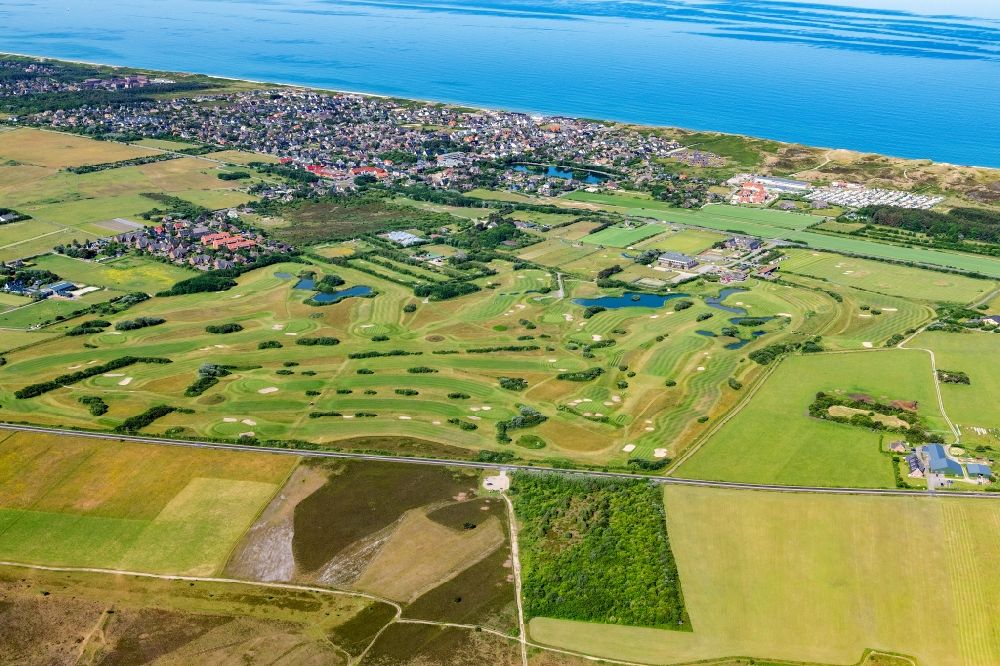 Luftaufnahme Wenningstedt-Braderup (Sylt) - Golfplatz Golf-Club Sylt e.V. im Ortsteil Westerland in Wenningstedt-Braderup (Sylt) im Bundesland Schleswig-Holstein, Deutschland
