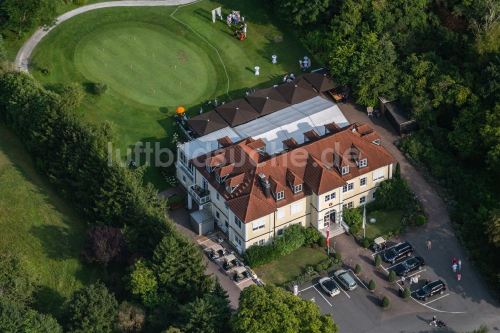 Würzburg von oben - Golfplatz des Golf Club Würzburg e.V. im Ortsteil Heidingsfeld in Würzburg im Bundesland Bayern, Deutschland