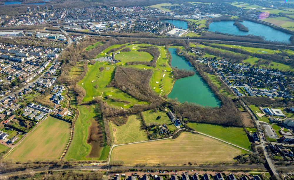 Duisburg von oben - Golfplatz Golf & More in Duisburg im Bundesland Nordrhein-Westfalen, Deutschland