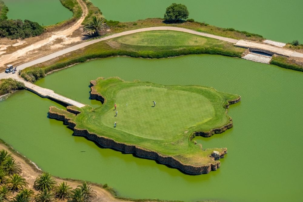 Luftaufnahme Calvia - Golfplatz Golf Santa Ponsa II in Calvia in Balearische Insel Mallorca, Spanien
