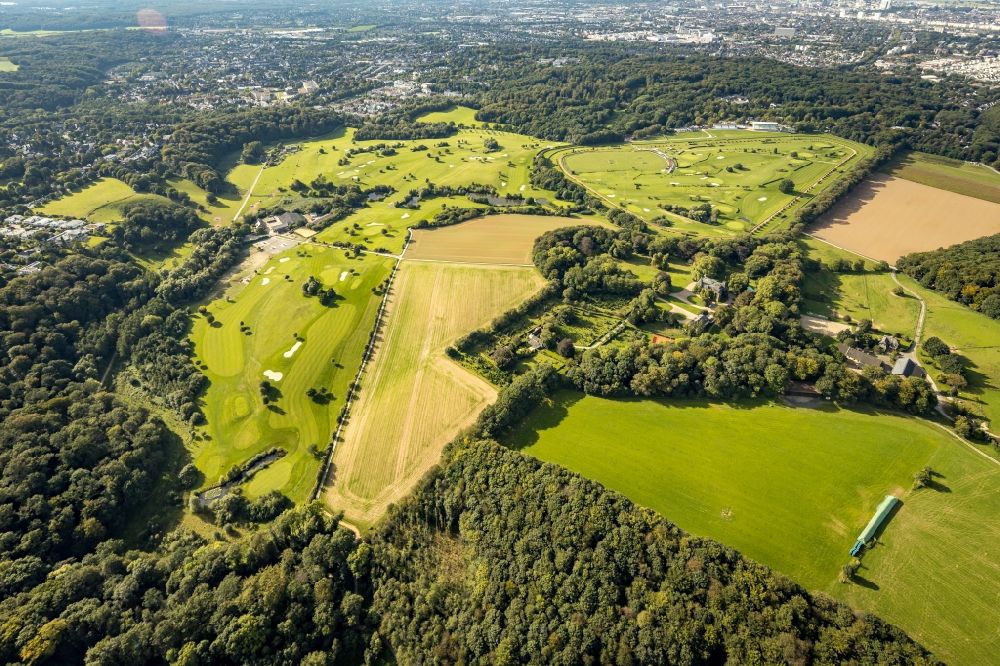 Luftbild Düsseldorf - Golfplatz Golfanlage Düsseldorf-Grafenberg in Düsseldorf-Grafenberg im Bundesland Nordrhein-Westfalen, Deutschland