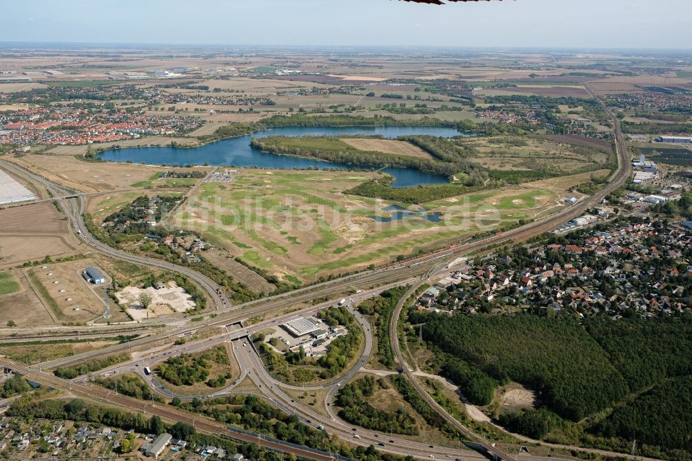 Luftbild Halle (Saale) - Golfplatz des Golfclub Halle e.V. in Halle (Saale) im Bundesland Sachsen-Anhalt, Deutschland