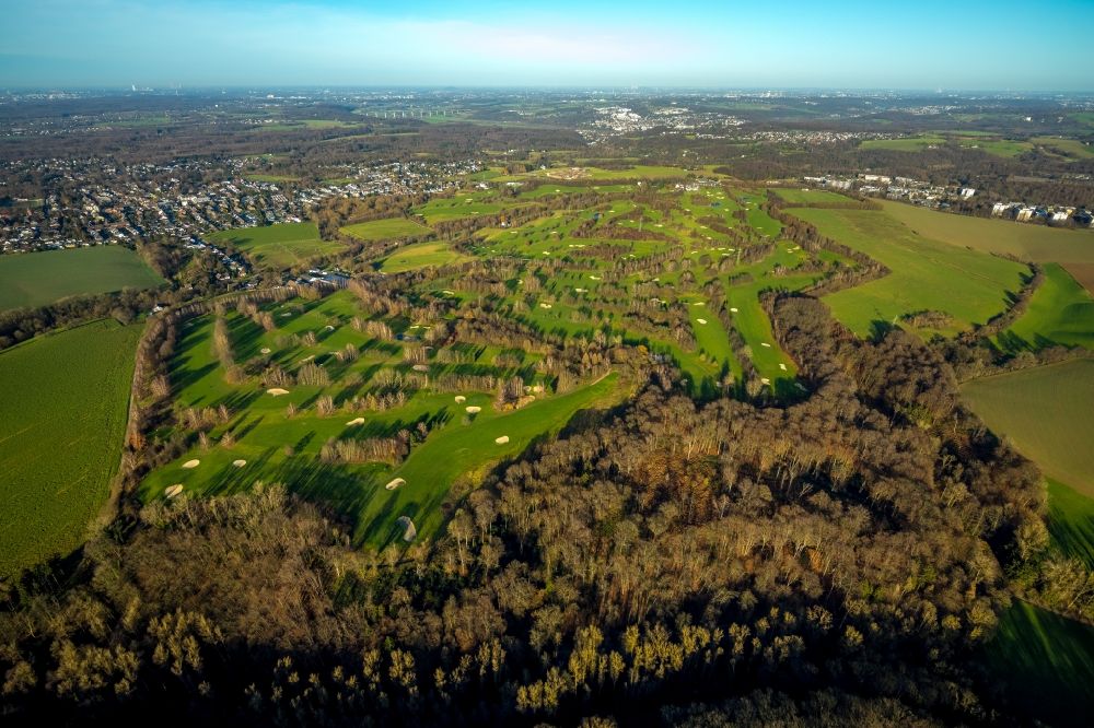 Luftaufnahme Heiligenhaus - Golfplatz Golfclub Hösel im Ortsteil Unterilp in Heiligenhaus im Bundesland Nordrhein-Westfalen, Deutschland