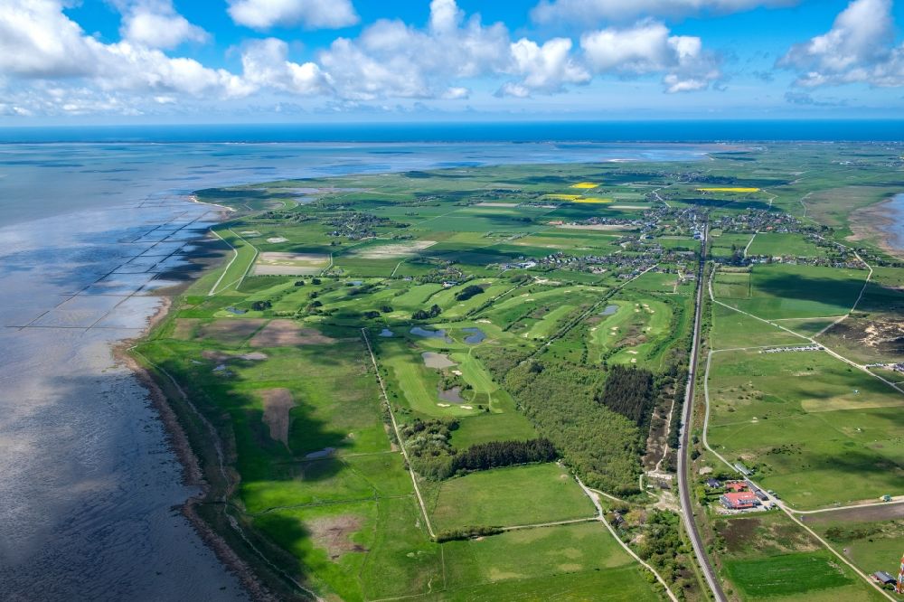 Morsum von oben - Golfplatz Golfclub Morsum in Morsum auf der Insel Sylt im Bundesland Schleswig-Holstein, Deutschland