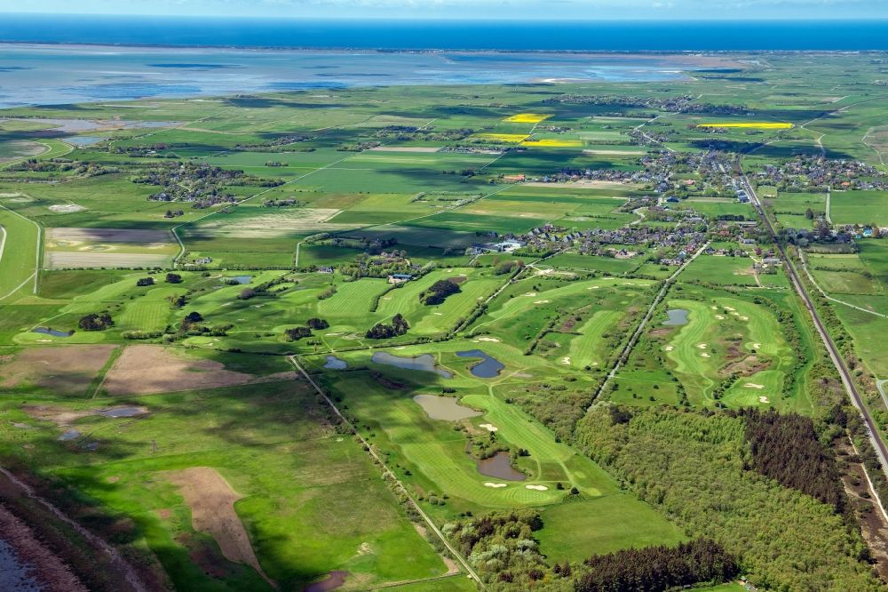 Luftaufnahme Morsum - Golfplatz Golfclub Morsum in Morsum auf der Insel Sylt im Bundesland Schleswig-Holstein, Deutschland