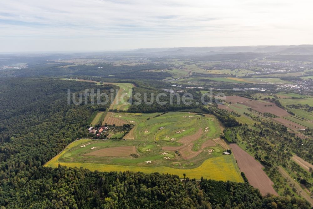 Kressbach von oben - Golfplatz Golfclub Schloss Kressbach in Kressbach im Bundesland Baden-Württemberg, Deutschland