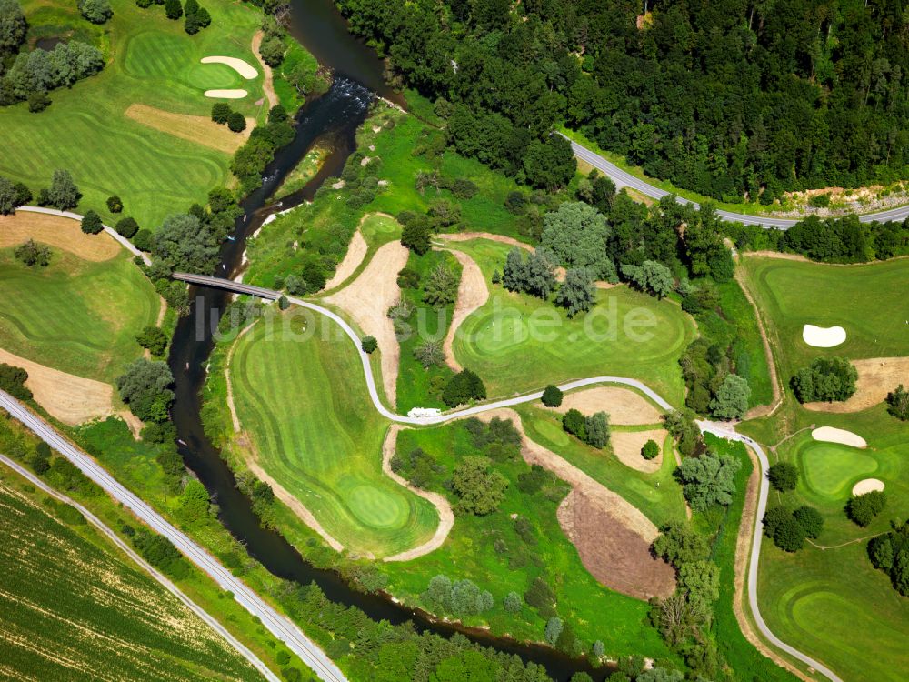 Starzach von oben - Golfplatz Golfclub Schloß Weitenburg in Starzach im Bundesland Baden-Württemberg, Deutschland