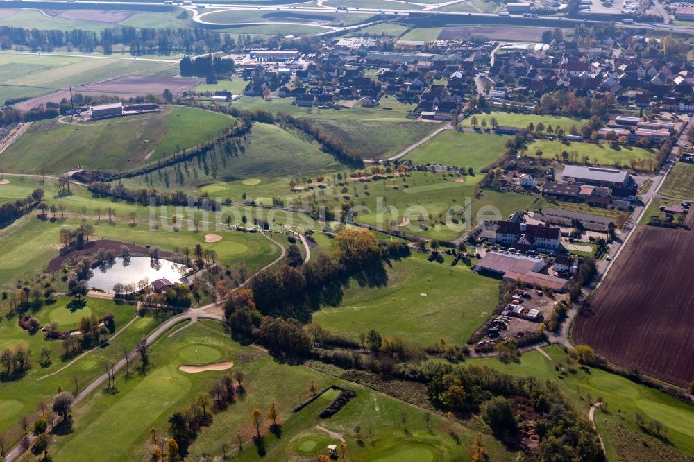 Geiselwind von oben - Golfplatz des Golfclub Steigerwald in Geiselwind e. V. in Geiselwind im Bundesland Bayern, Deutschland