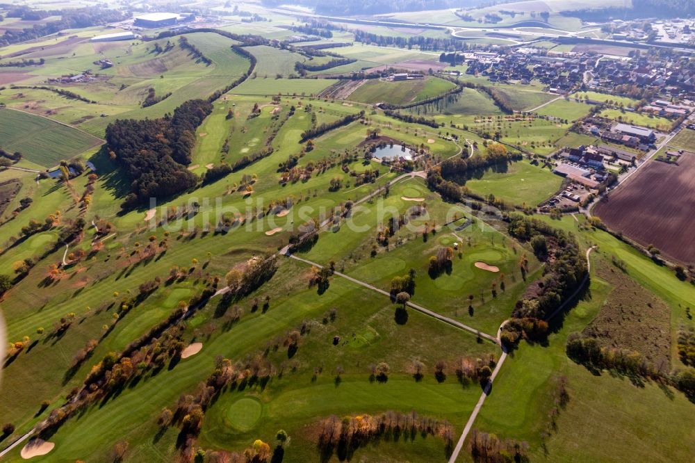 Geiselwind aus der Vogelperspektive: Golfplatz des Golfclub Steigerwald in Geiselwind e. V. in Geiselwind im Bundesland Bayern, Deutschland