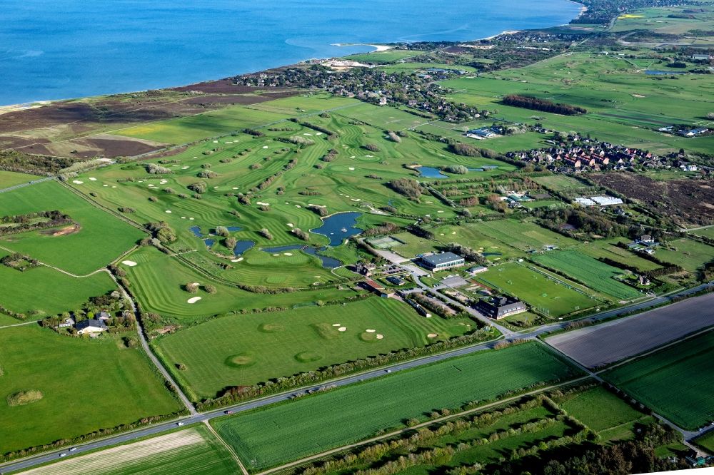 Wenningstedt-Braderup (Sylt) aus der Vogelperspektive: Golfplatz Golfclub Sylt e.V. in Wenningstedt-Braderup (Sylt) im Bundesland Schleswig-Holstein, Deutschland