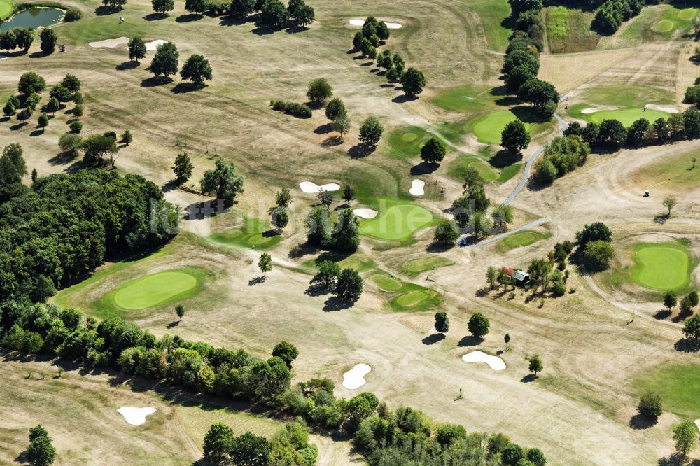 Velbert aus der Vogelperspektive: Golfplatz Golfclub Velbert Gut Kuhlendahl e.V. in Velbert im Bundesland Nordrhein-Westfalen, Deutschland