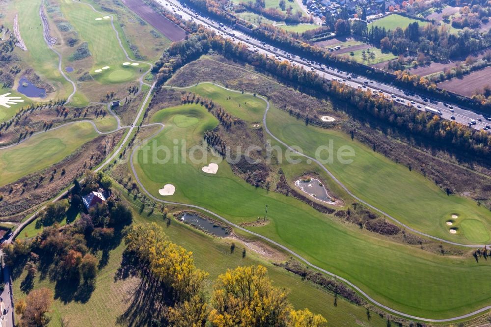 Karlsruhe von oben - Golfplatz Golfpark Karlsruhe GOLF absolute in Karlsruhe im Bundesland Baden-Württemberg, Deutschland