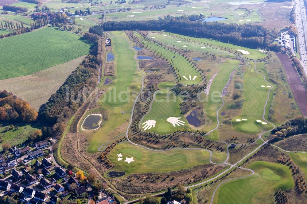 Luftaufnahme Karlsruhe - Golfplatz Golfpark Karlsruhe GOLF absolute in Karlsruhe im Bundesland Baden-Württemberg, Deutschland