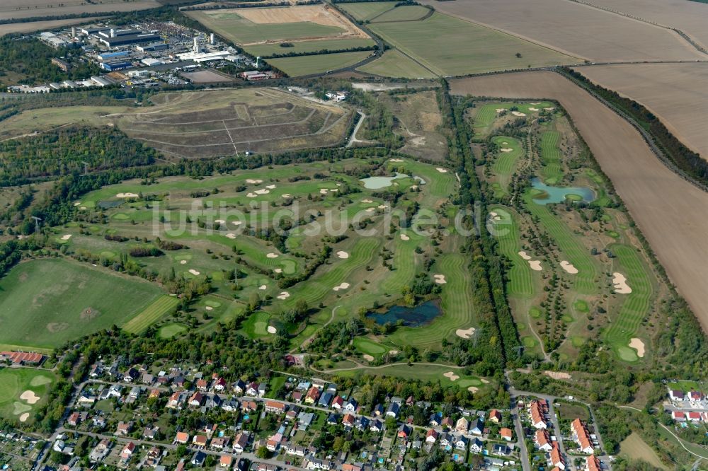 Leipzig von oben - Golfplatz GolfPark Leipzig am Bergweg in Leipzig im Bundesland Sachsen, Deutschland