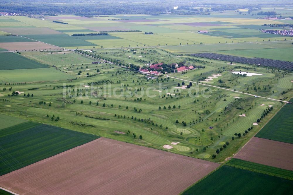 Luftaufnahme Riedstadt - Golfplatz Kiawah-Golf-Park im Ortsteil Leeheim in Riedstadt im Bundesland Hessen