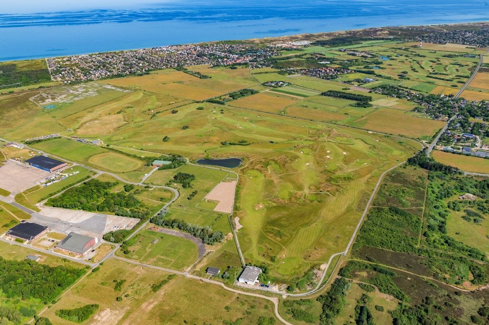 Luftaufnahme Sylt - Golfplatz des Marine Golf Club Sylt eG im Ortsteil Tinnum in Sylt im Bundesland Schleswig-Holstein, Deutschland