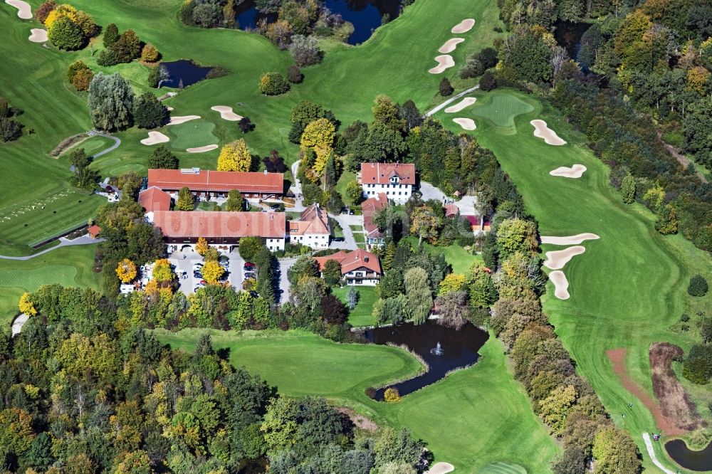Luftbild Egling - Golfplatz Riedhof, des Golfclub München Riedhof e.V in Egling im Bundesland Bayern, Deutschland