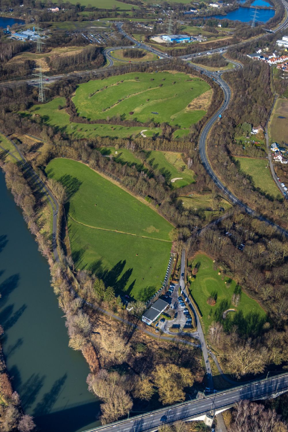 Witten von oben - Golfplatz der Ruhr-Golf-GmbH in Witten im Bundesland Nordrhein-Westfalen, Deutschland