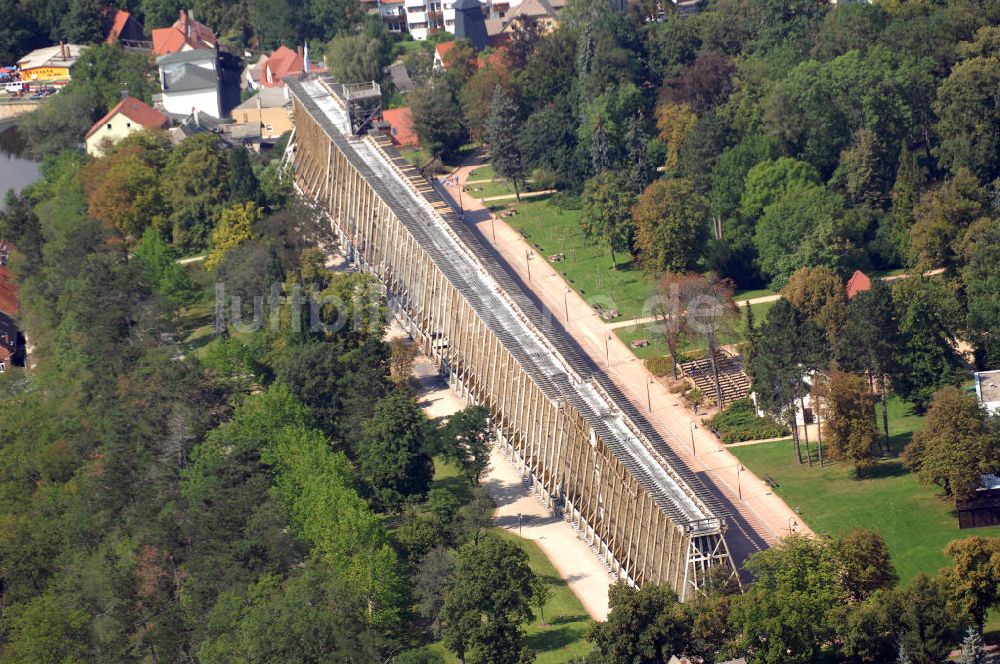 Luftbild Bad Kösen - Gradierwerk an der Saale im Kurort Bad Kösen